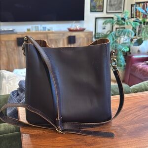 Portland Leather Dark Brown Shoulder Bag